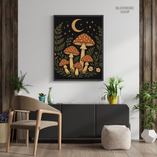 Forest Mushrooms Cross Stitch PDF – Cottagecore Embroidery Pattern – Instant Digital Download